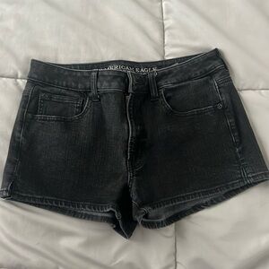 American Eagle Black Denim Shorts Size 6